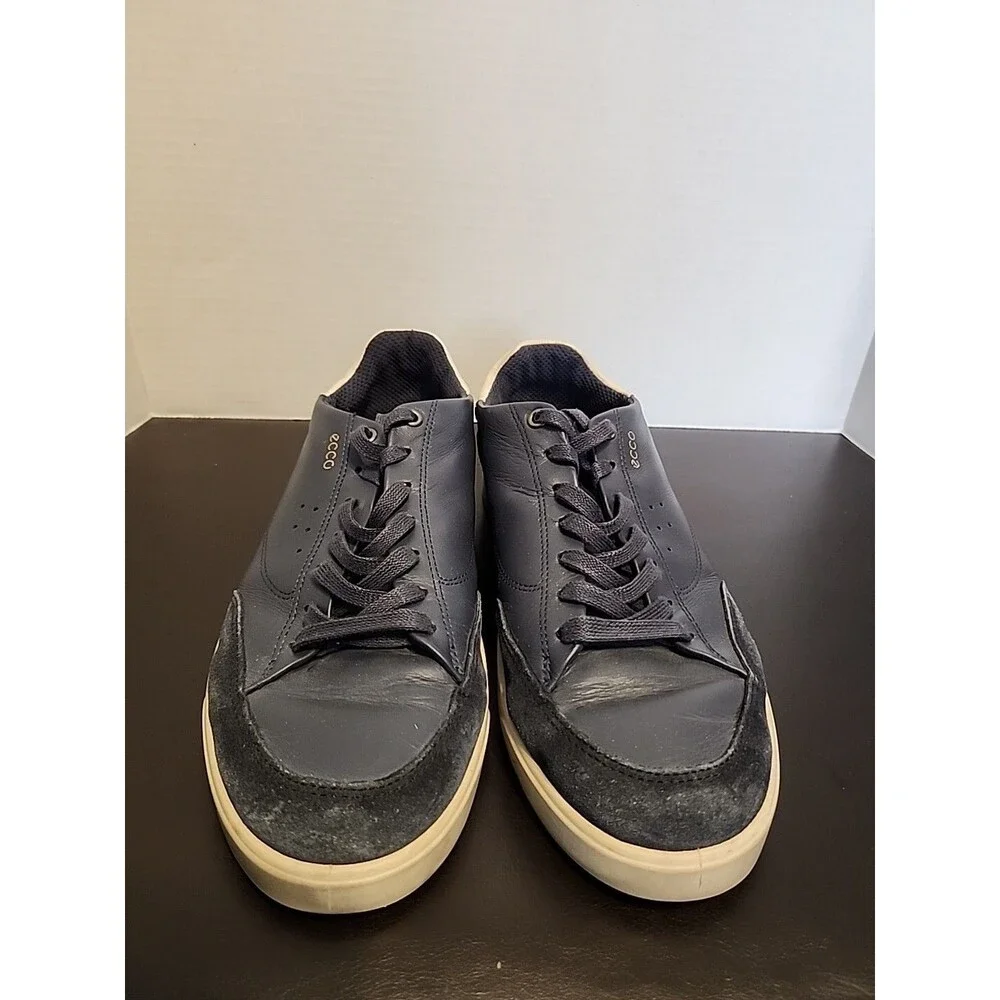 ECCO Mens Street Lite Court Sneaker Blue Eu42 Sz8-8.5 Vintage Alternative